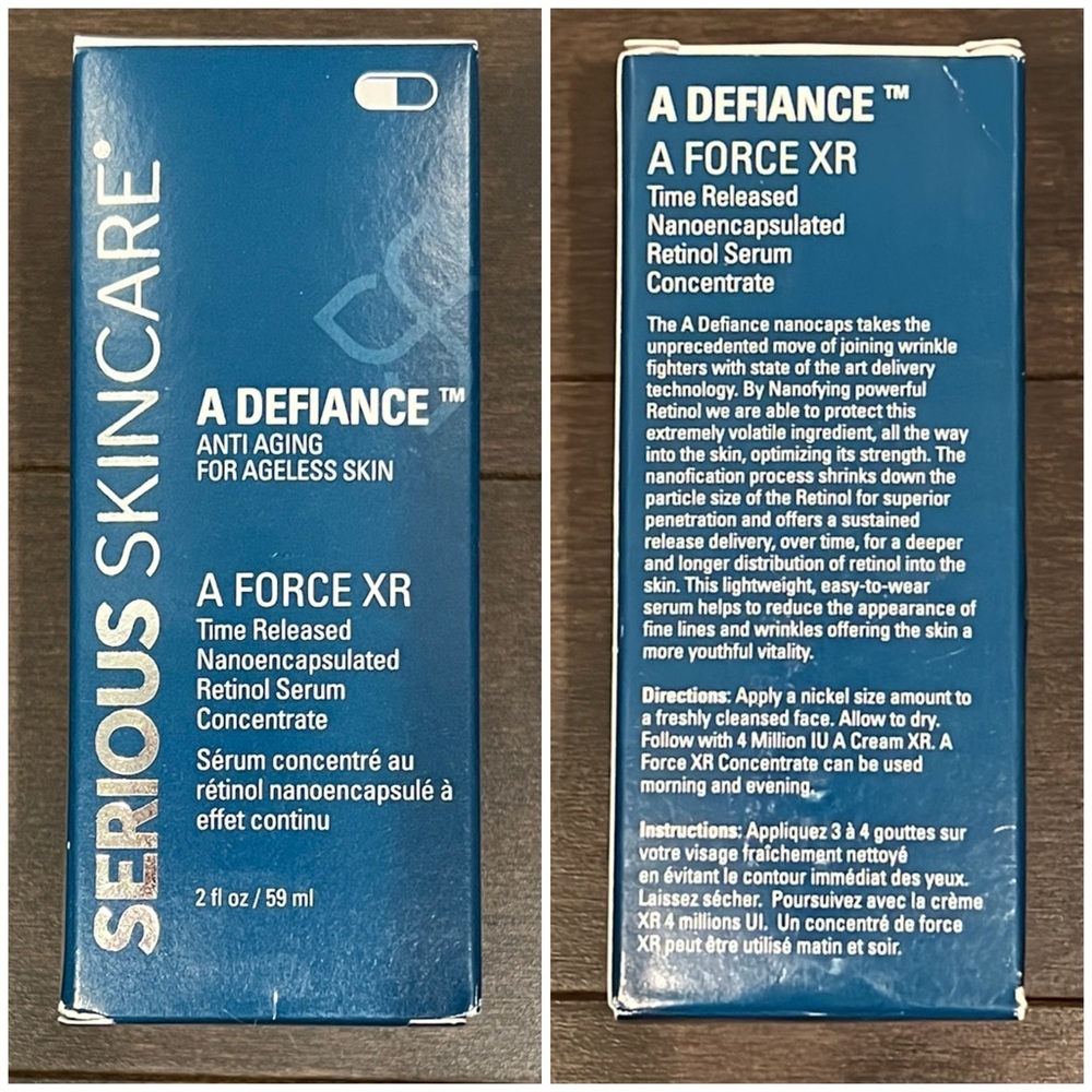 NEW Serious Skincare A Defiance Anti-Aging A Force XR Retinol Serum 2 oz